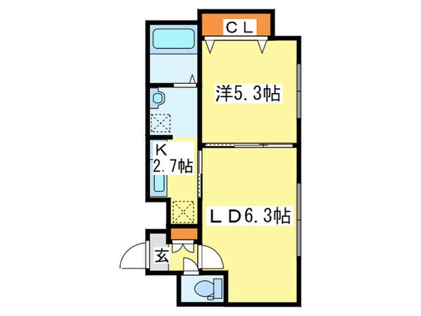 レジディア桑園の物件間取画像